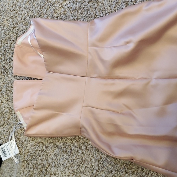 SALE Alfred Sung Size 10 Strapless Satin A-Line Gown Dress Cocktail Pocket Pink - Picture 11 of 13